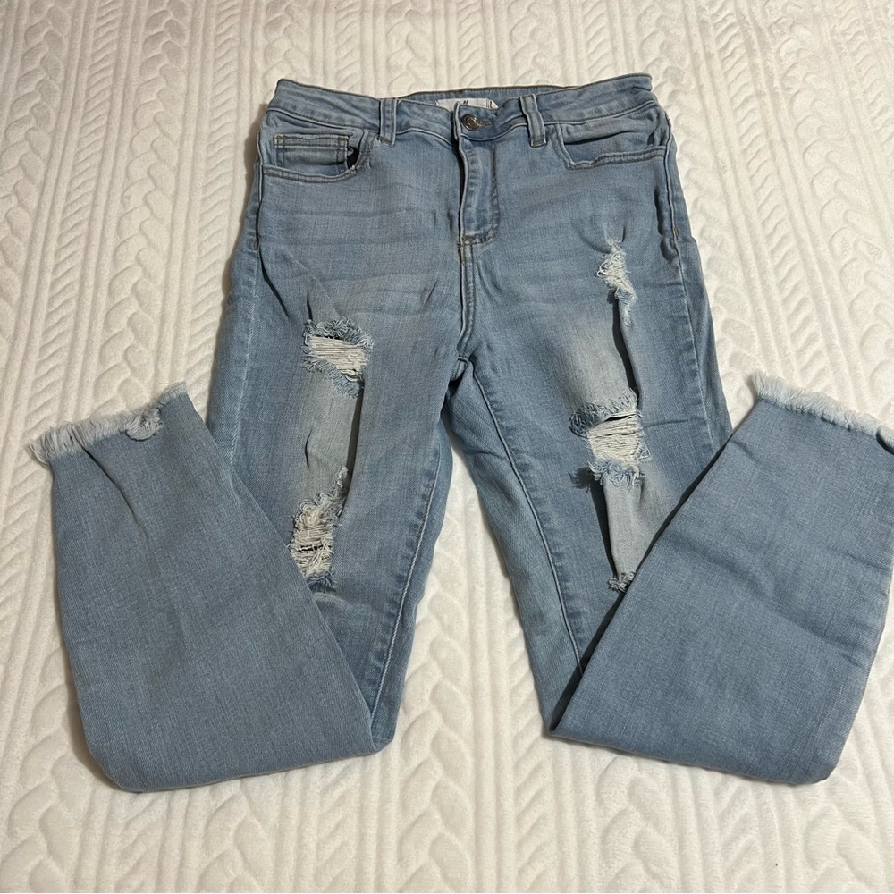 💗 Cello - Women’s High Waisted Distressed‎ Skinny Jeans